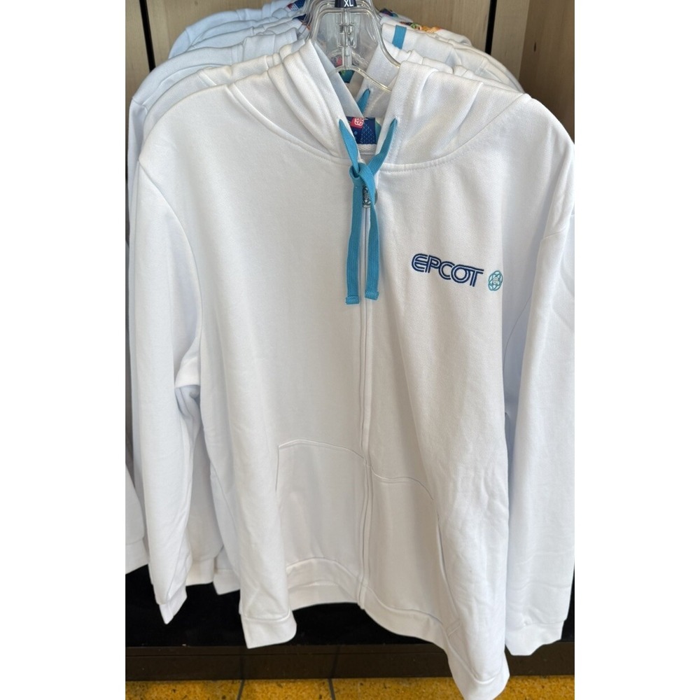 2025 Disney Parks Epcot Spaceship Earth L Sweatshirt Hooded Zip Mickey Figment - Picture 3 of 5
